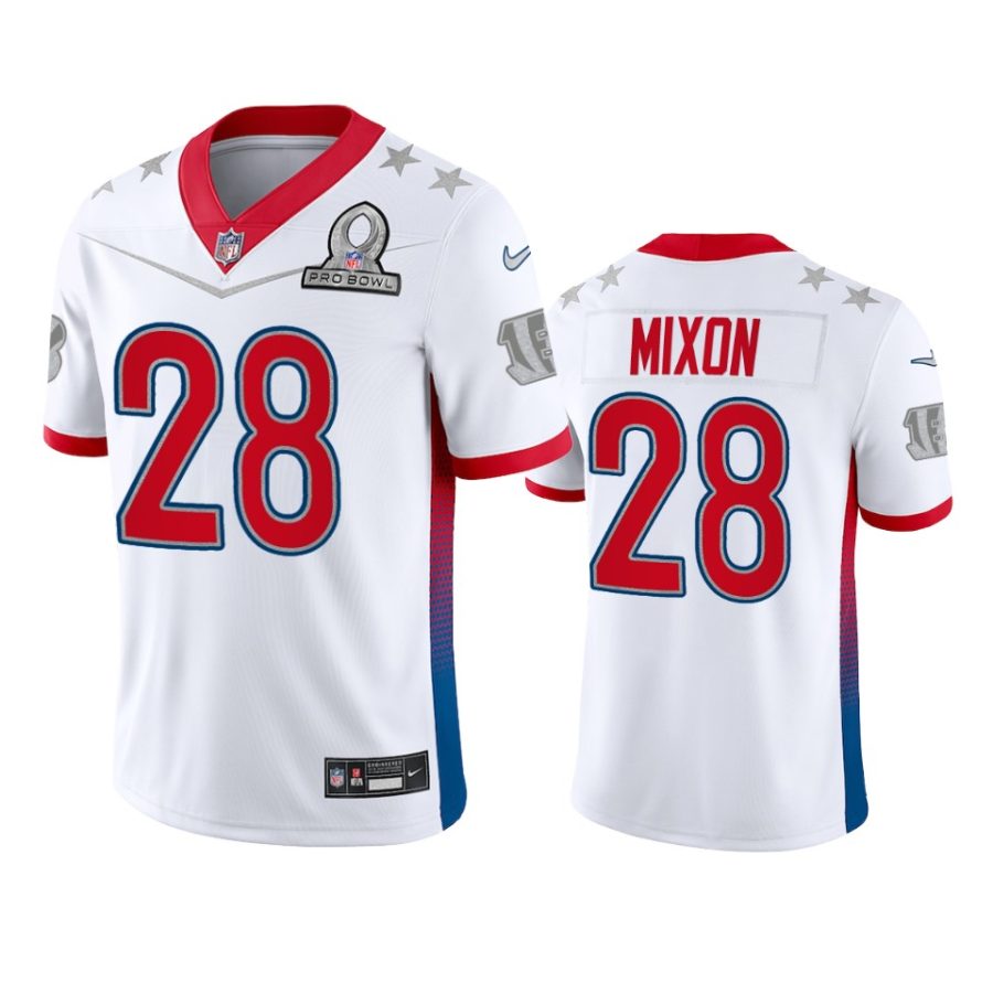 mens bengals joe mixon white game 2022 afc pro bowl jersey