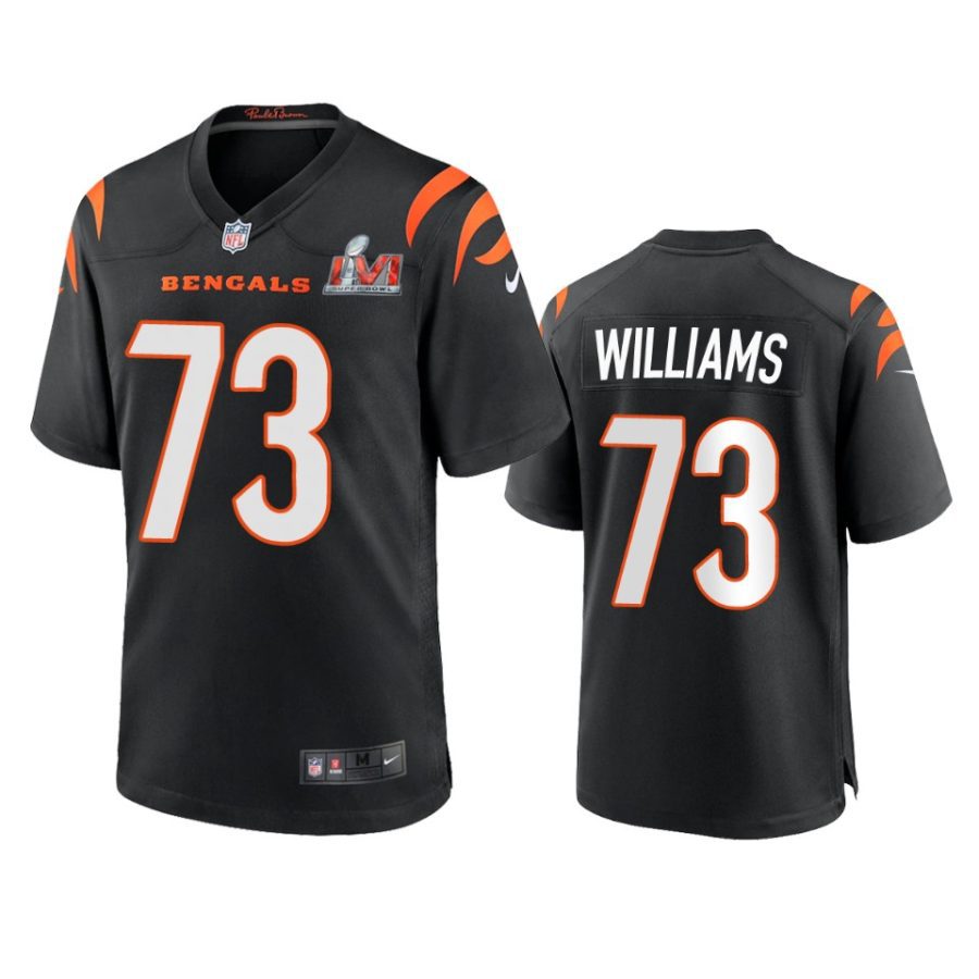 mens bengals jonah williams black super bowl lvi game jersey