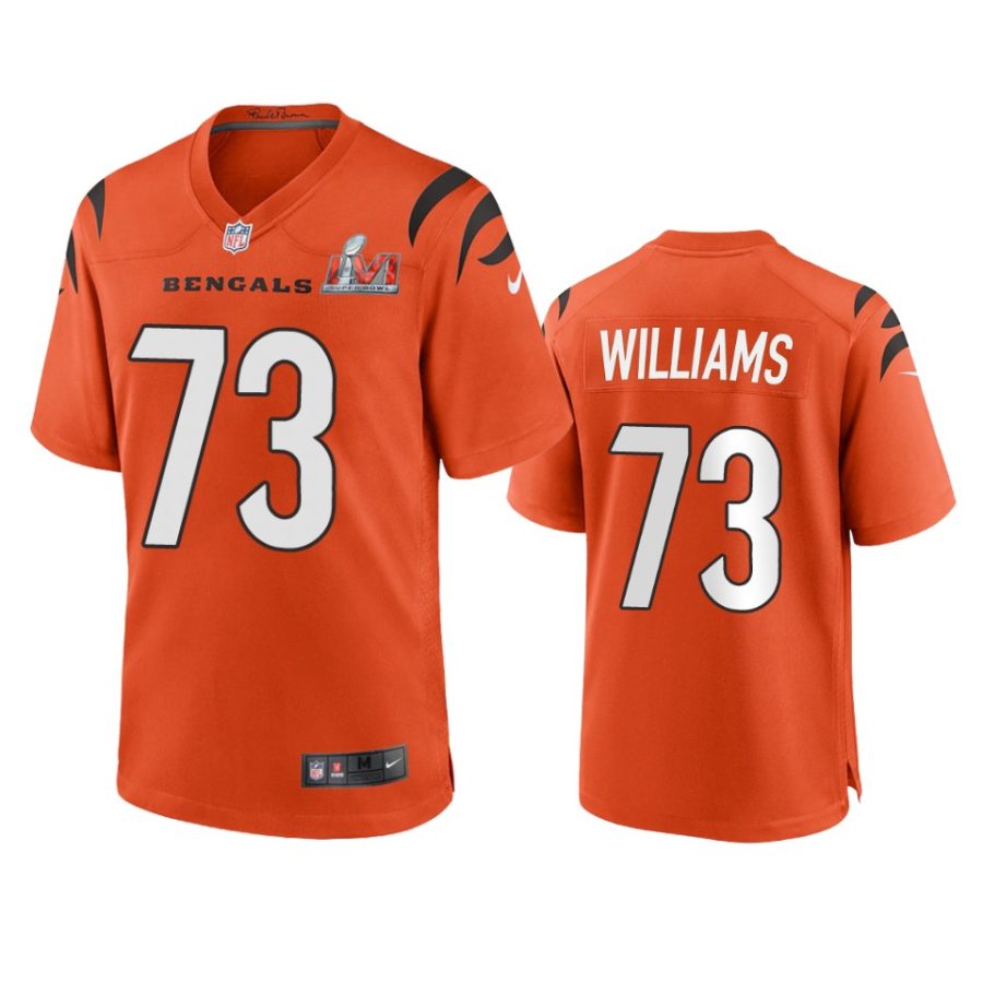 mens bengals jonah williams orange super bowl lvi game jersey