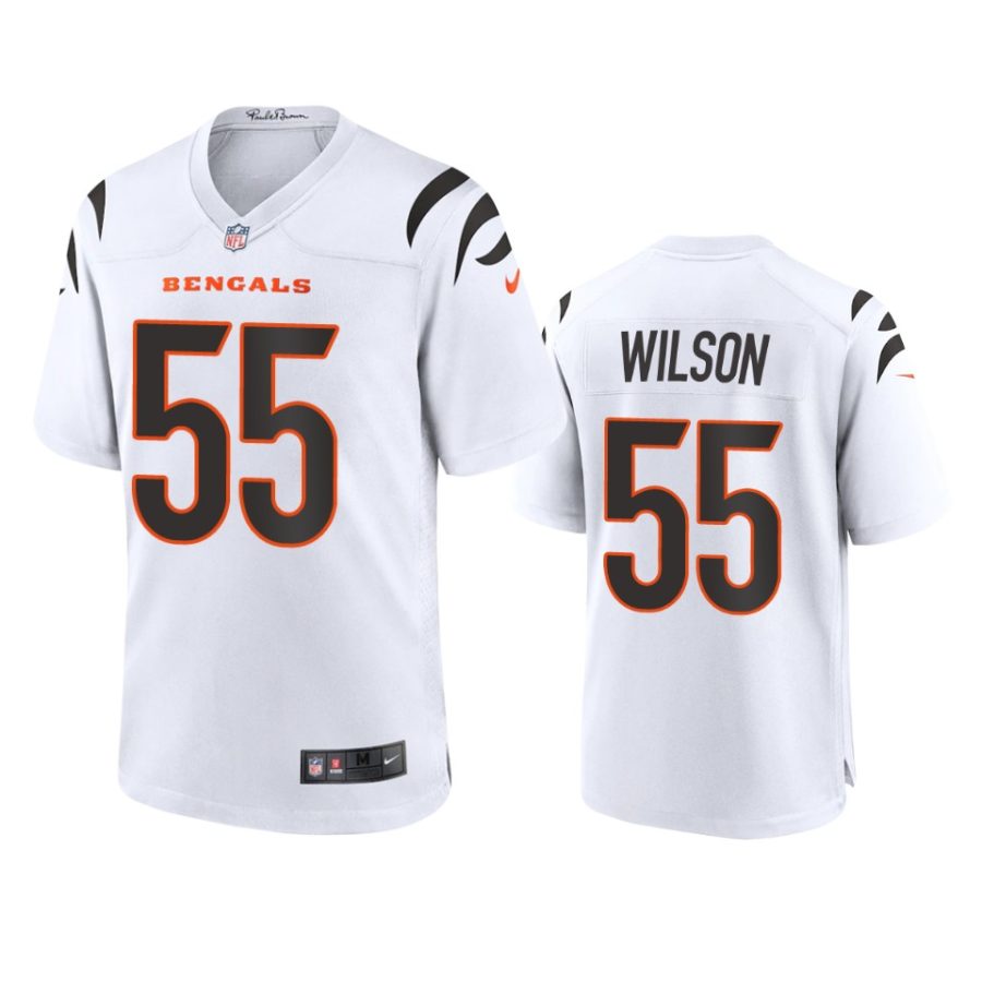 mens bengals logan wilson white 2021 game jersey