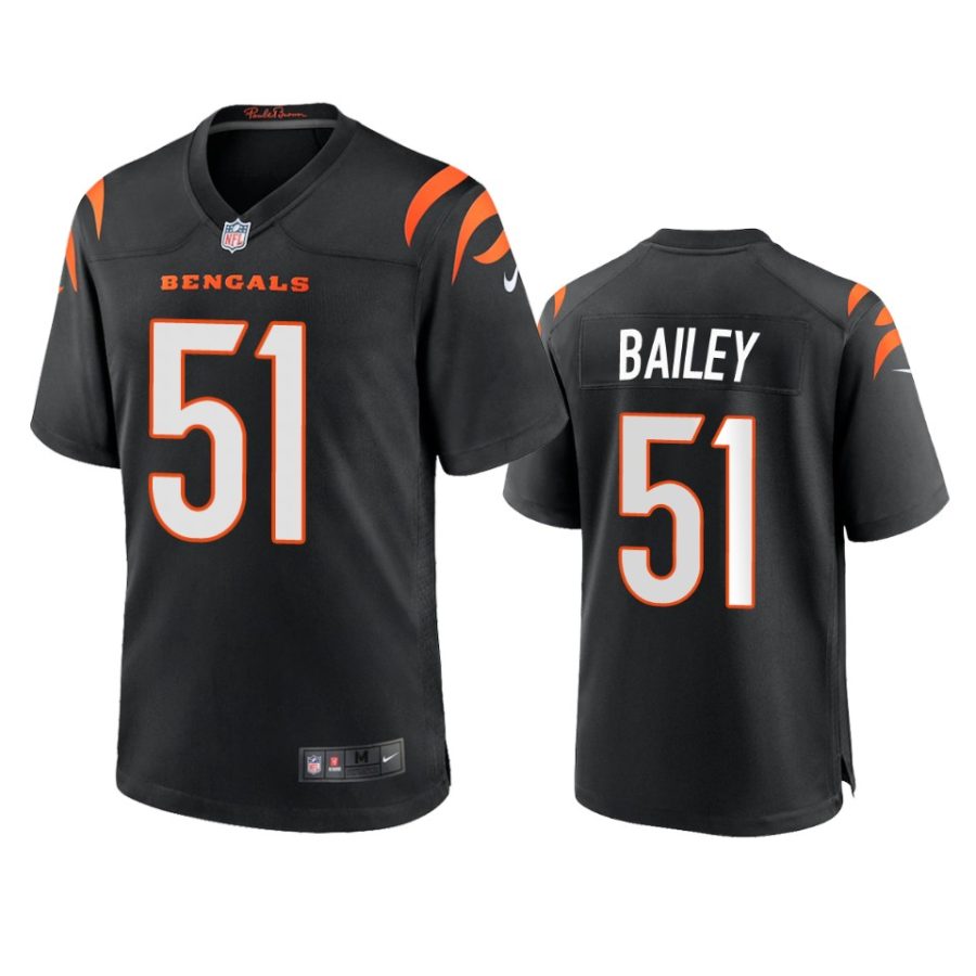 mens bengals markus bailey black 2021 game jersey