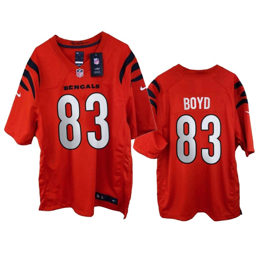 mens bengals tyler boyd orange 2021 game jersey