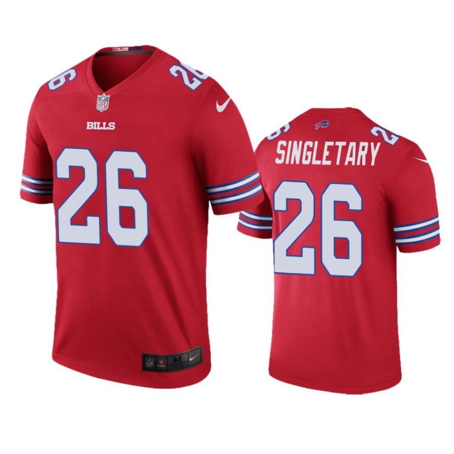 mens bills devin singletary red color rush legend jersey