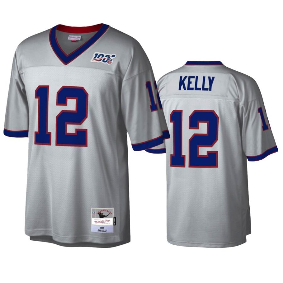 mens bills jim kelly platinum legacy nfl 100 jersey