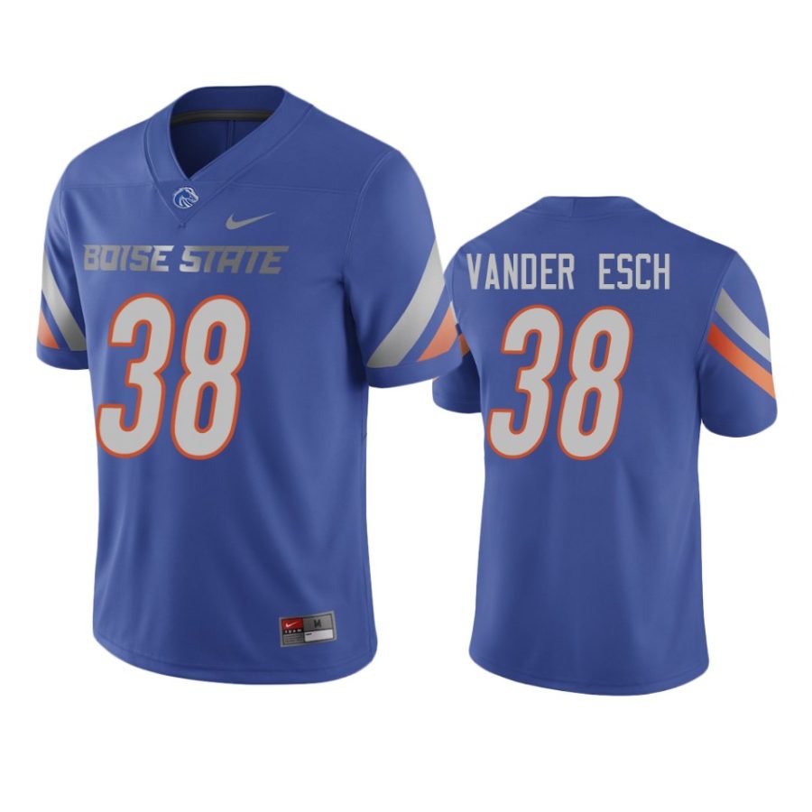 mens boise state broncos leighton vander esch royal game jersey