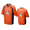 mens broncos brett rypien orange game jersey