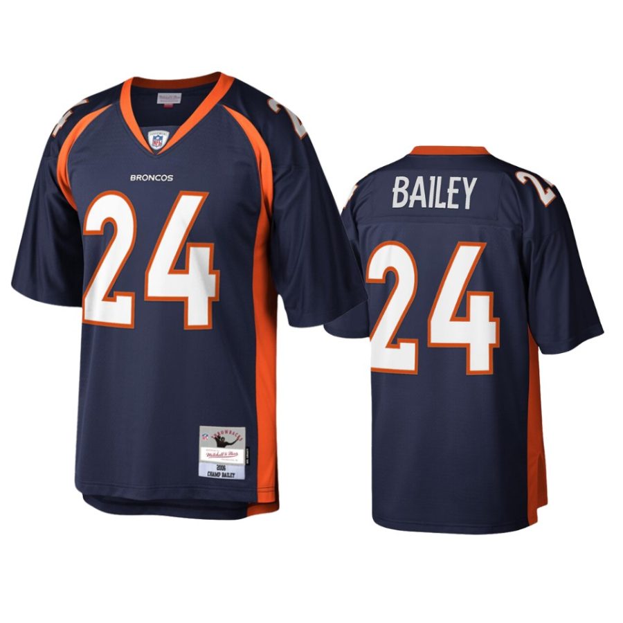 mens broncos champ bailey navy legacy replica jersey