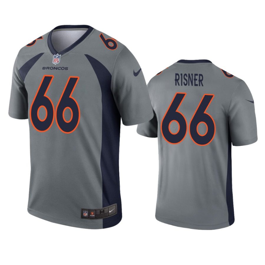 mens broncos dalton risner gray inverted legend jersey