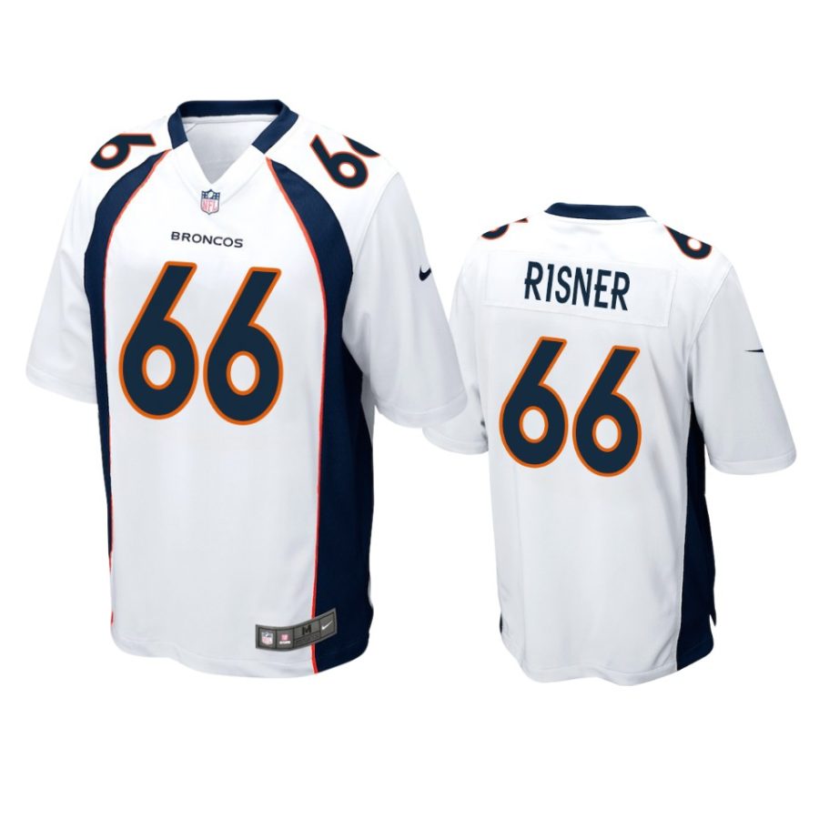 mens broncos dalton risner white game jersey