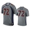 mens broncos garett bolles gray inverted legend jersey