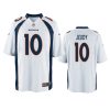 mens broncos jerry jeudy white game jersey