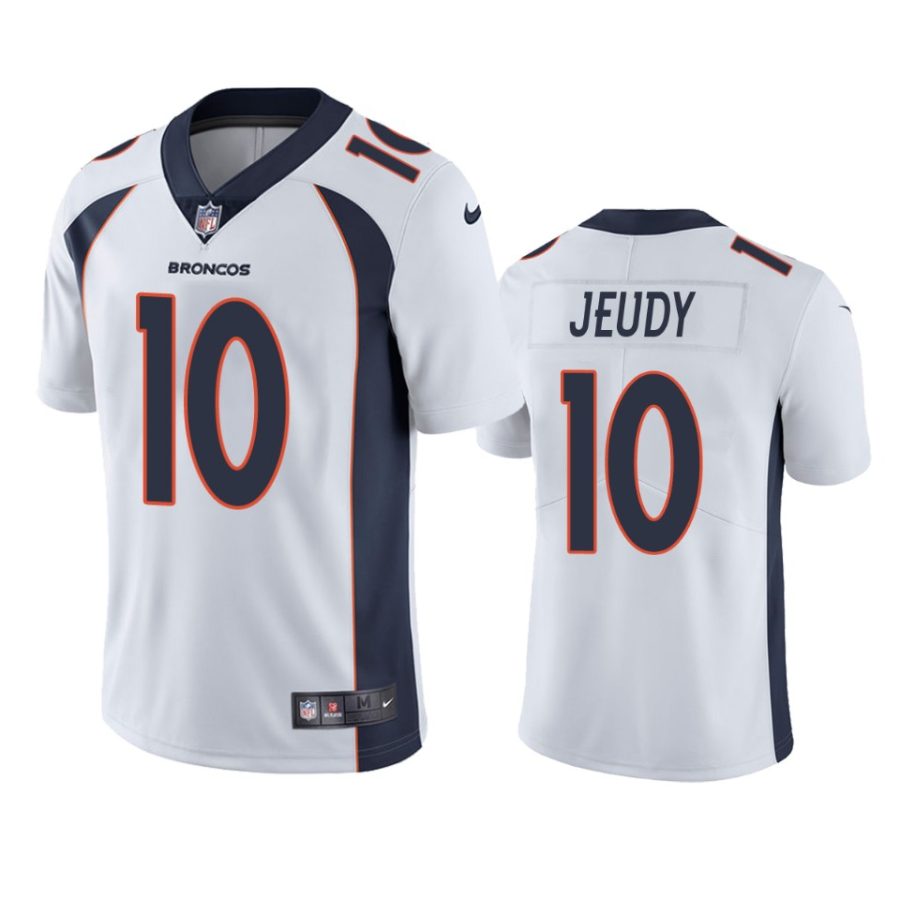 mens broncos jerry jeudy white vapor limited jersey