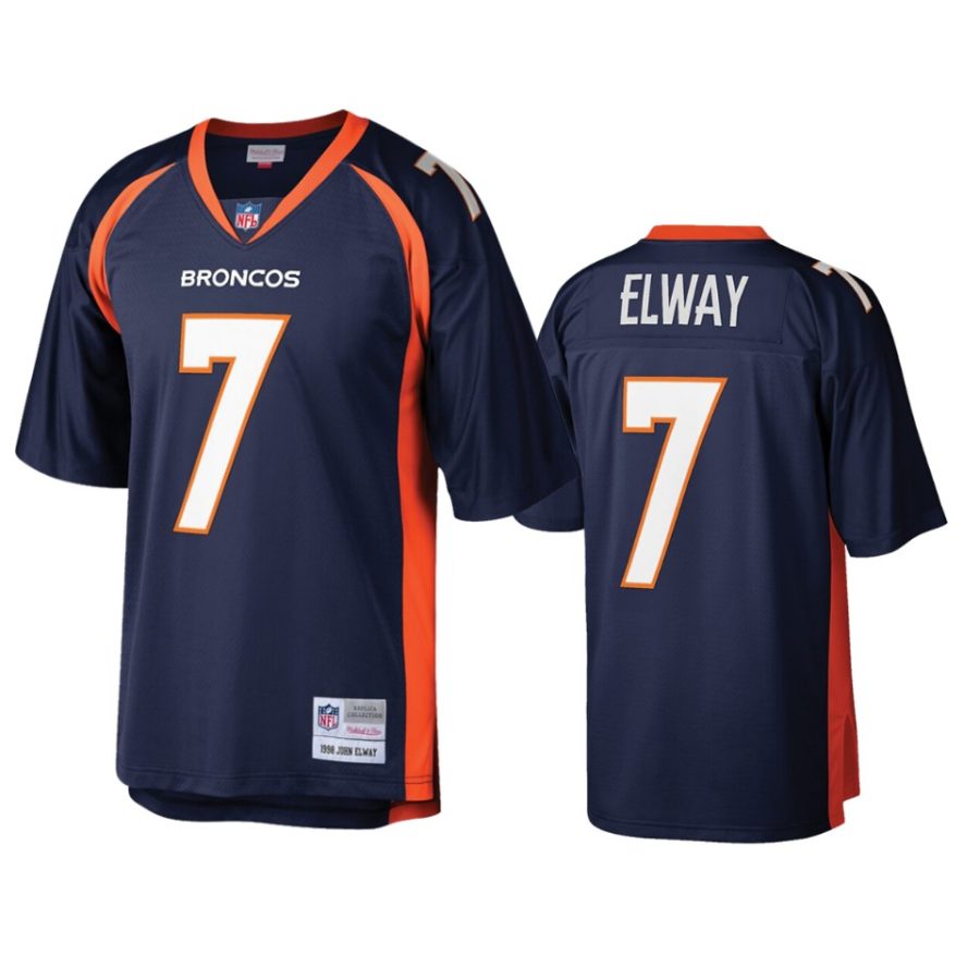 mens broncos john elway navy 1998 vintage replica jersey