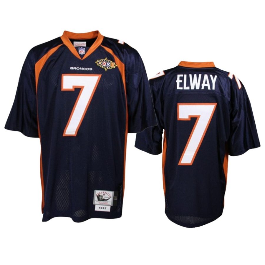 mens broncos john elway navy authentic throwback jersey