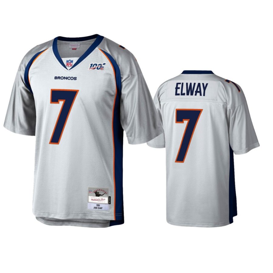 mens broncos john elway platinum legacy nfl 100 jersey