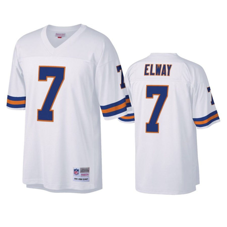 mens broncos john elway white legacy replica jersey