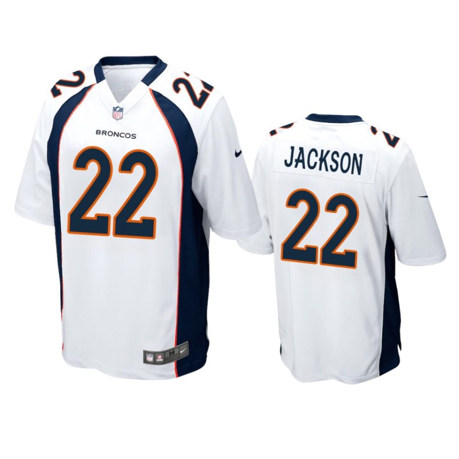 mens broncos kareem jackson white game jersey