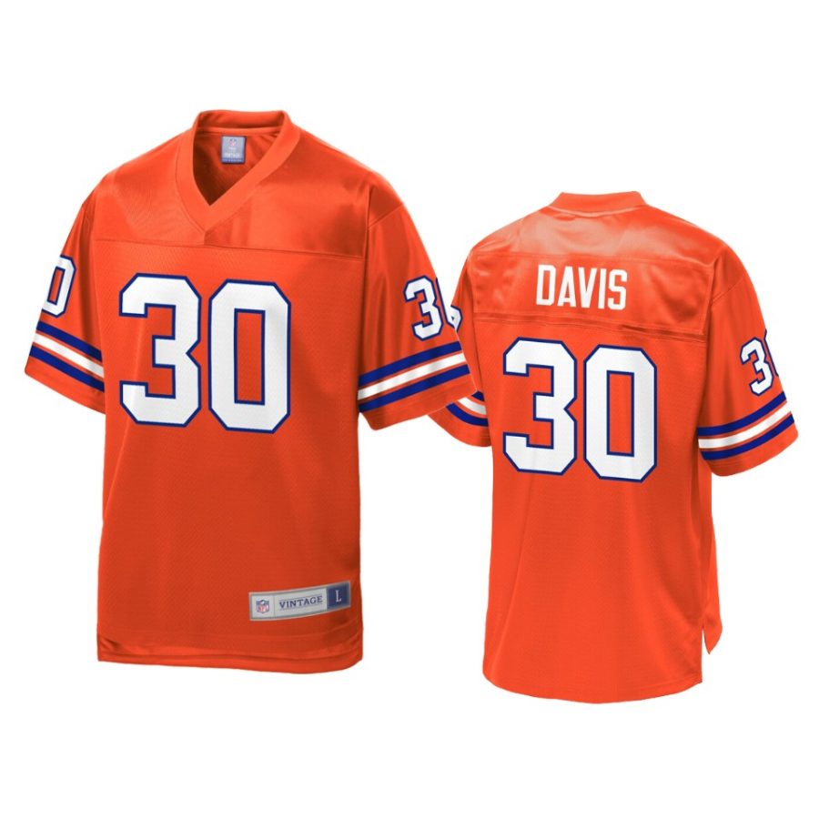 mens broncos terrell davis orange nfl pro line jersey