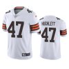 mens browns charley hughlett white 2020 vapor limited jersey