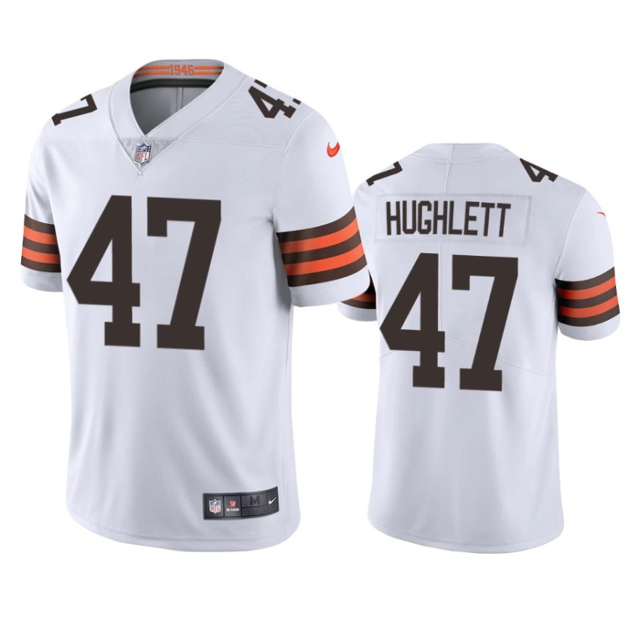 mens browns charley hughlett white 2020 vapor limited jersey