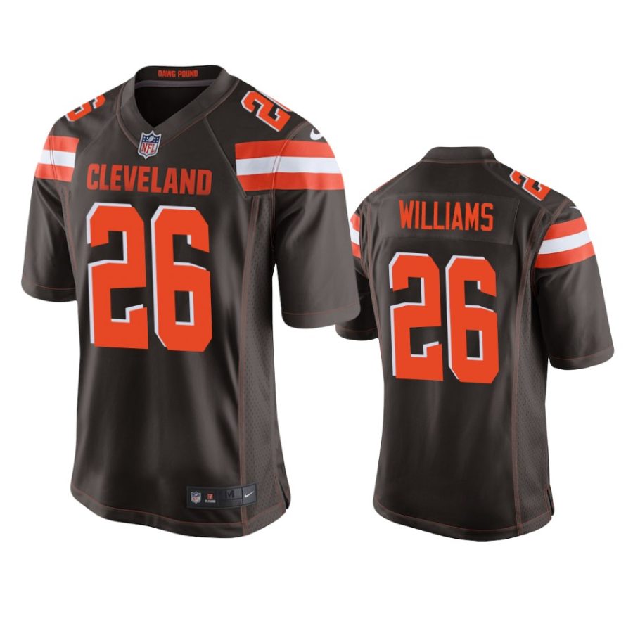 mens browns greedy williams brown game jersey