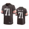 mens browns jedrick wills brown game jersey