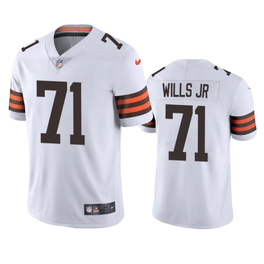 mens browns jedrick wills white vapor limited jersey