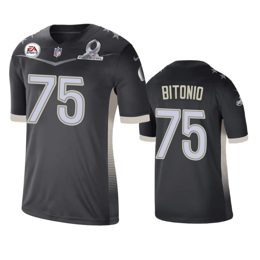 mens browns joel bitonio anthracite 2021 afc pro bowl game jersey