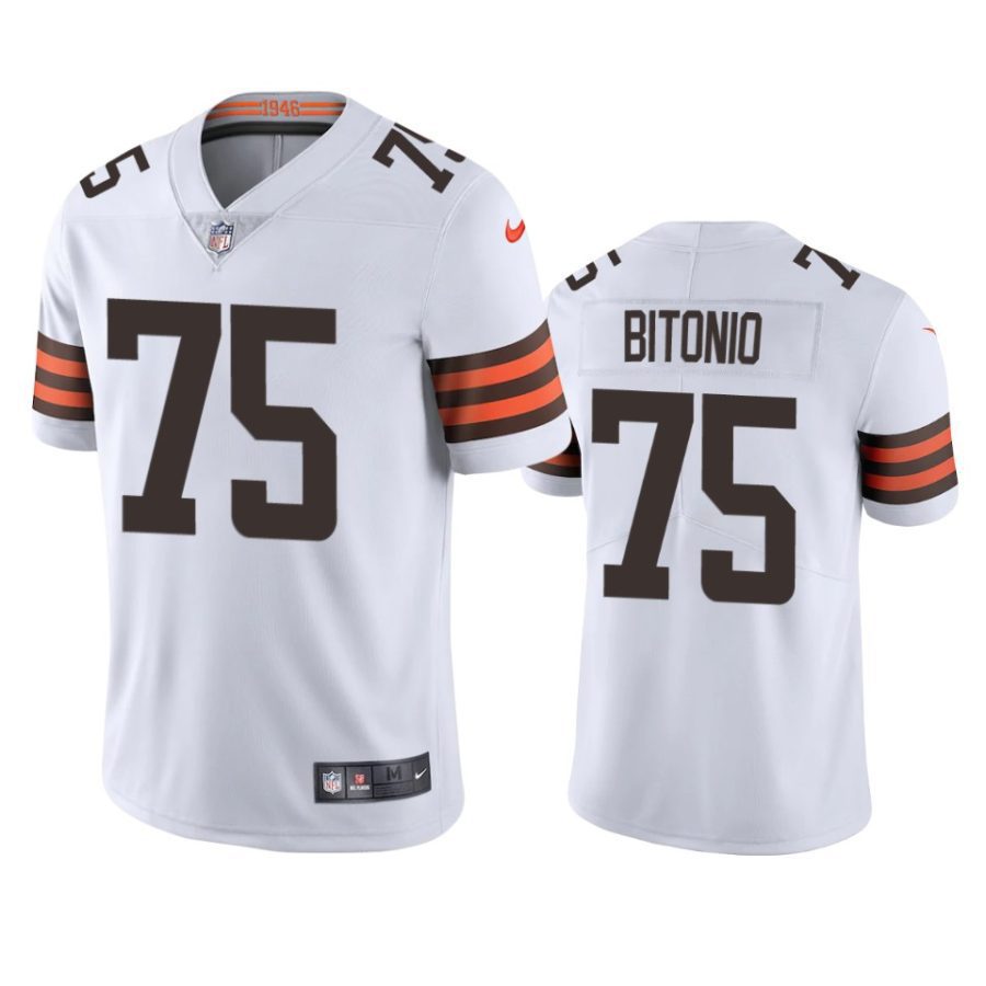 mens browns joel bitonio white 2020 vapor limited jersey