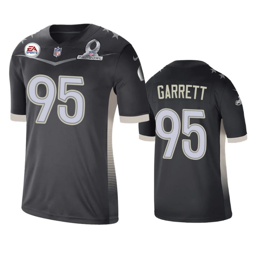 mens browns myles garrett anthracite 2021 afc pro bowl game jersey