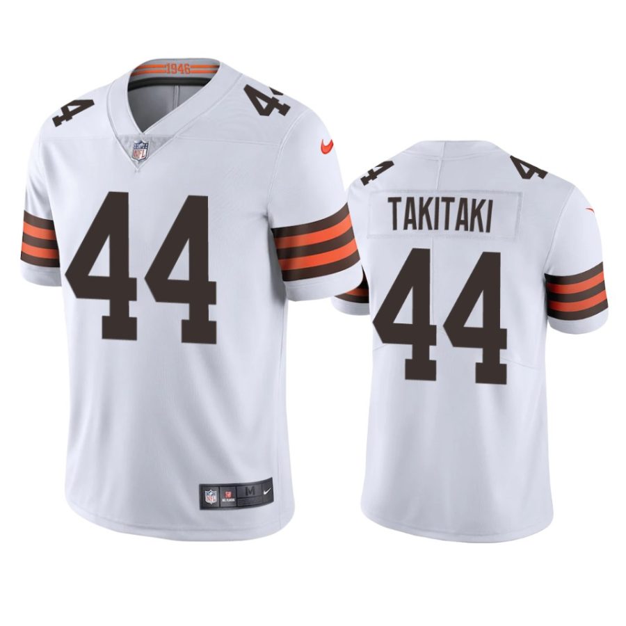 mens browns sione takitaki white 2020 vapor limited jersey