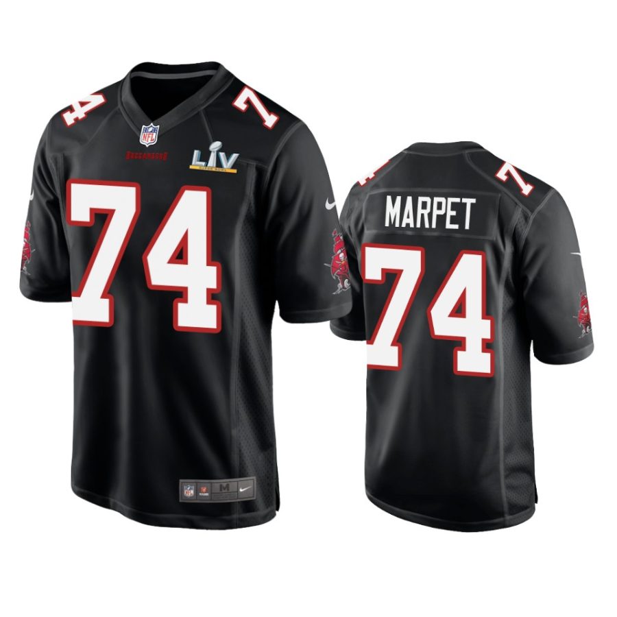 mens buccaneers ali marpet black super bowl lv game fashion jersey