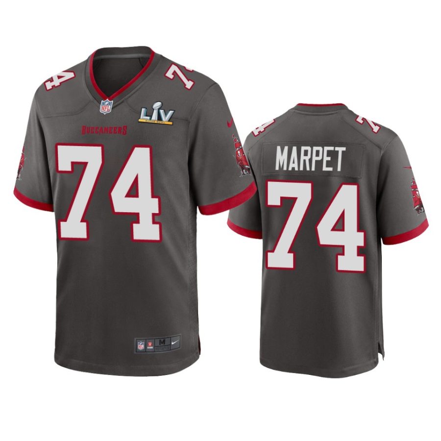 mens buccaneers ali marpet pewter super bowl lv game jersey