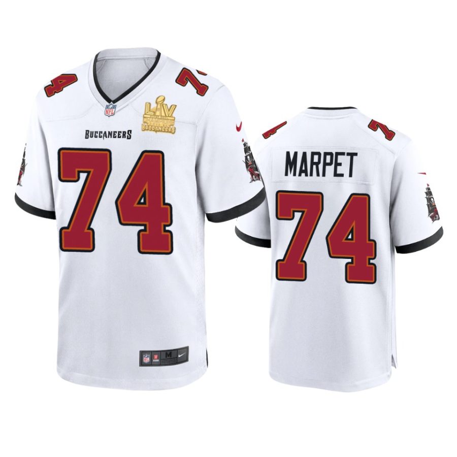 mens buccaneers ali marpet white super bowl lv champions game jersey