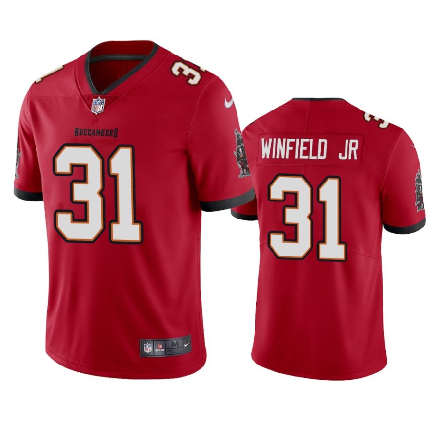 mens buccaneers antoine winfield jr. red vapor limited jersey