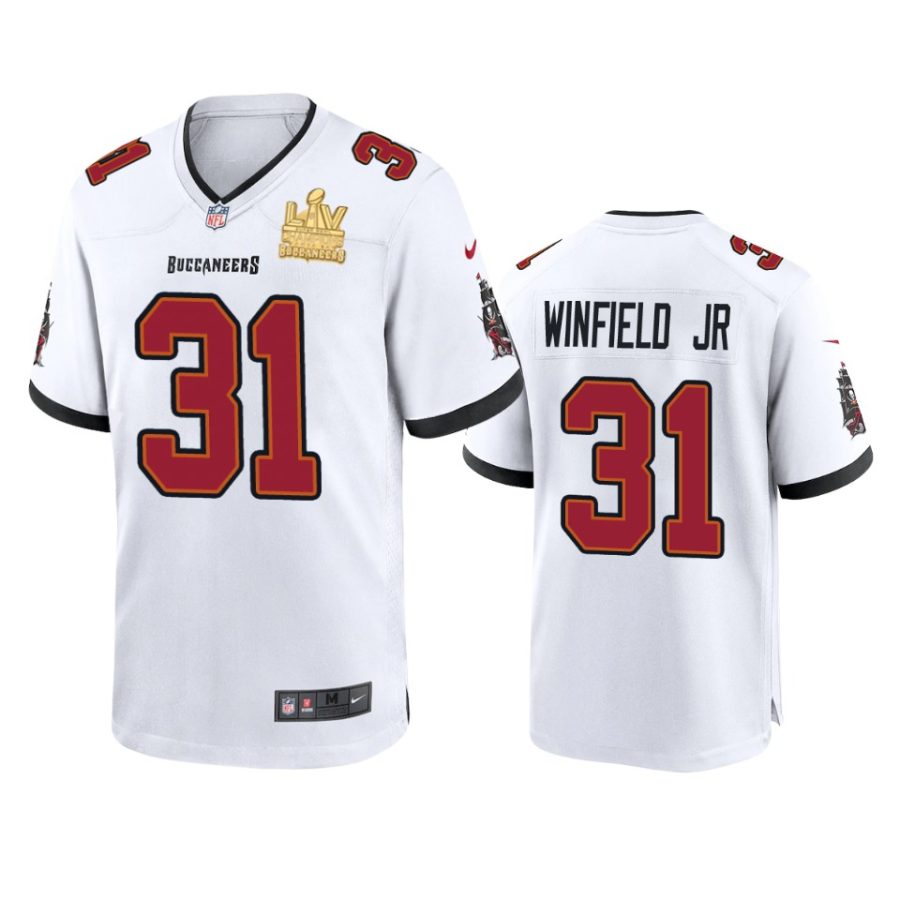 mens buccaneers antoine winfield jr. white super bowl lv champions game jersey