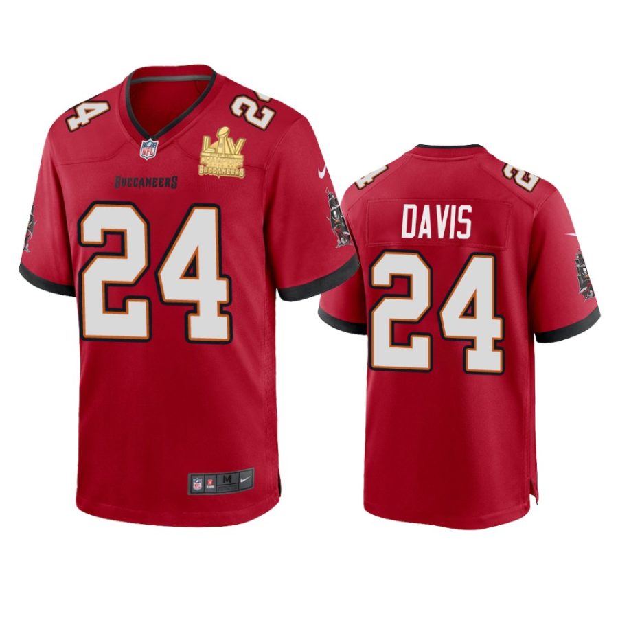 mens buccaneers carlton davis red super bowl lv champions game jersey