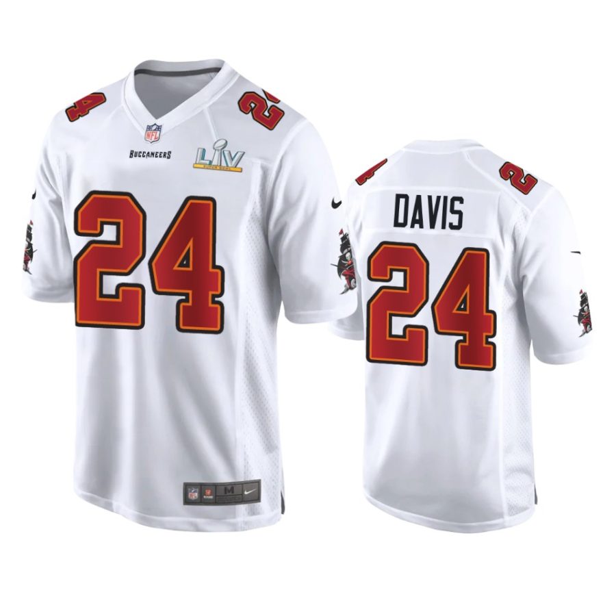 mens buccaneers carlton davis white super bowl lv game fashion jersey