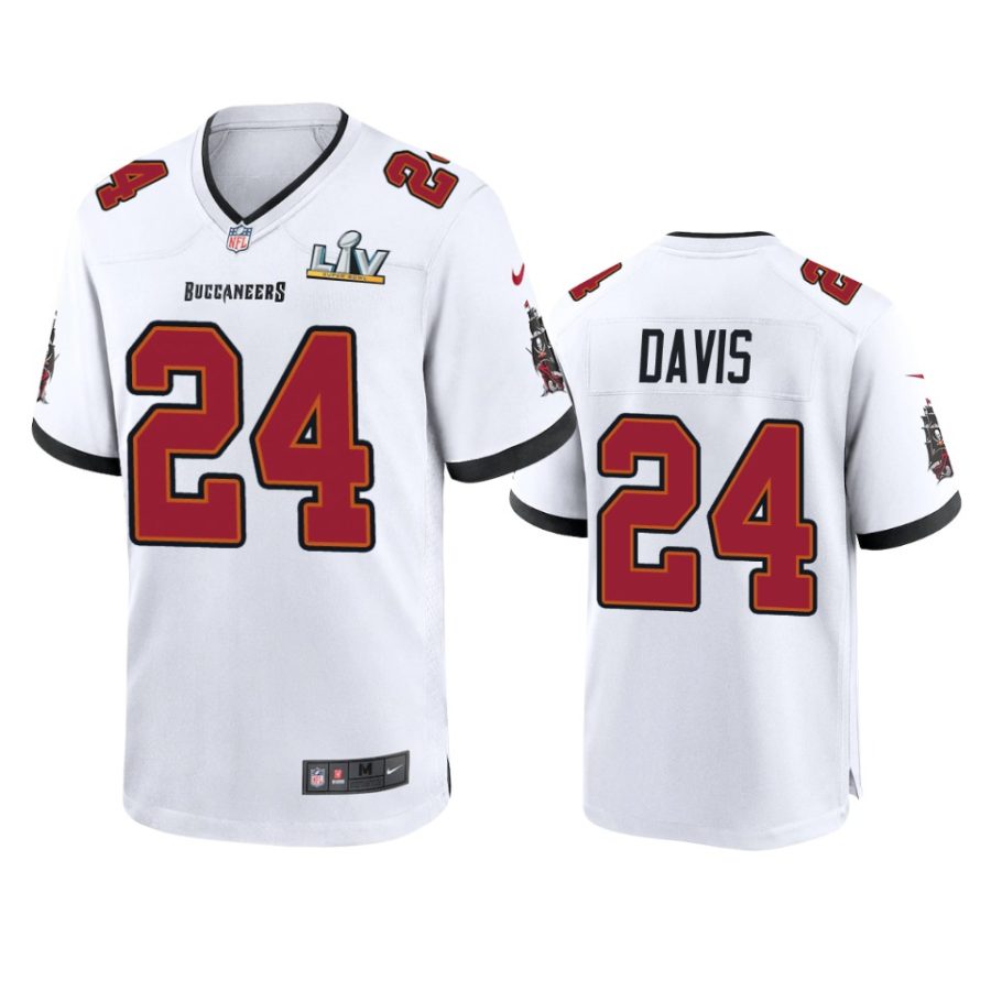 mens buccaneers carlton davis white super bowl lv game jersey