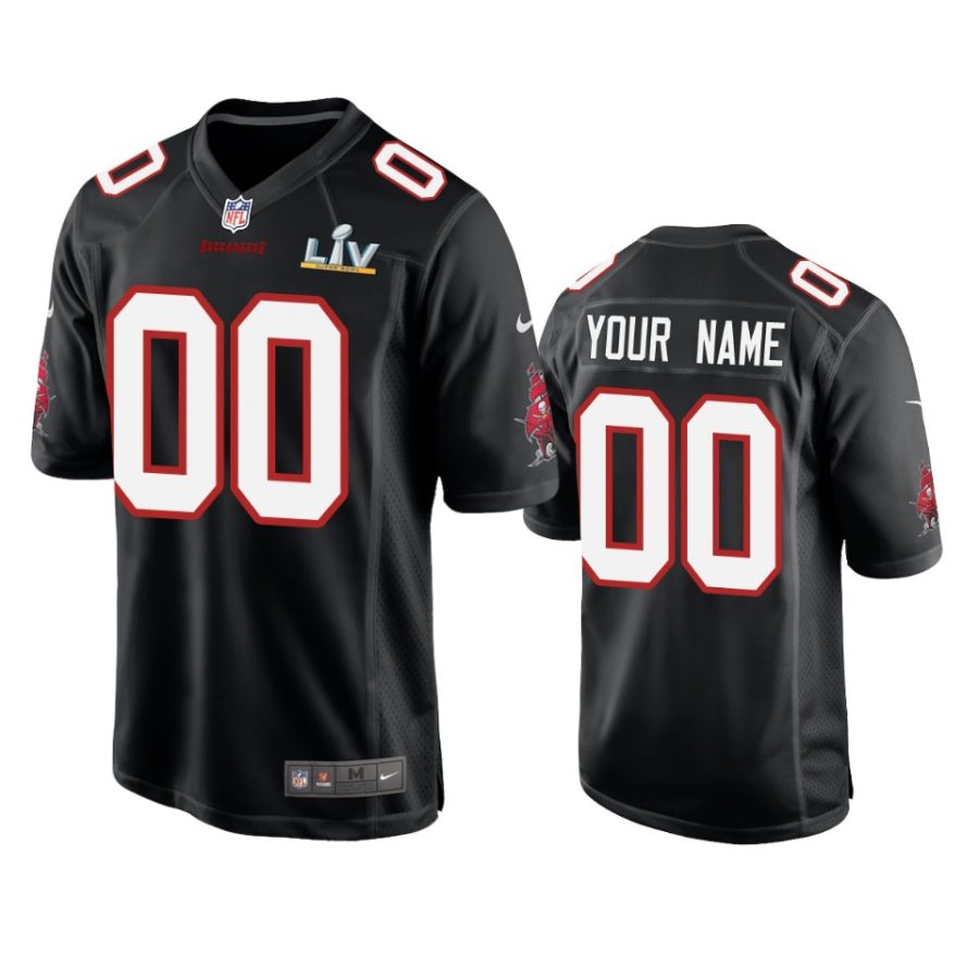 mens buccaneers custom black super bowl lv game fashion jersey