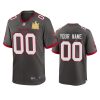 mens buccaneers custom pewter super bowl lv champions game jersey