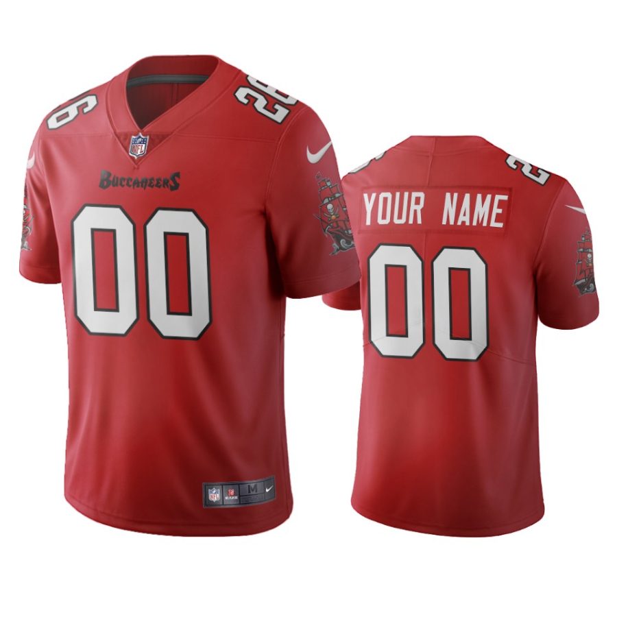 mens buccaneers custom red 2020 vapor limited jersey