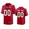 mens buccaneers custom red super bowl lv game jersey