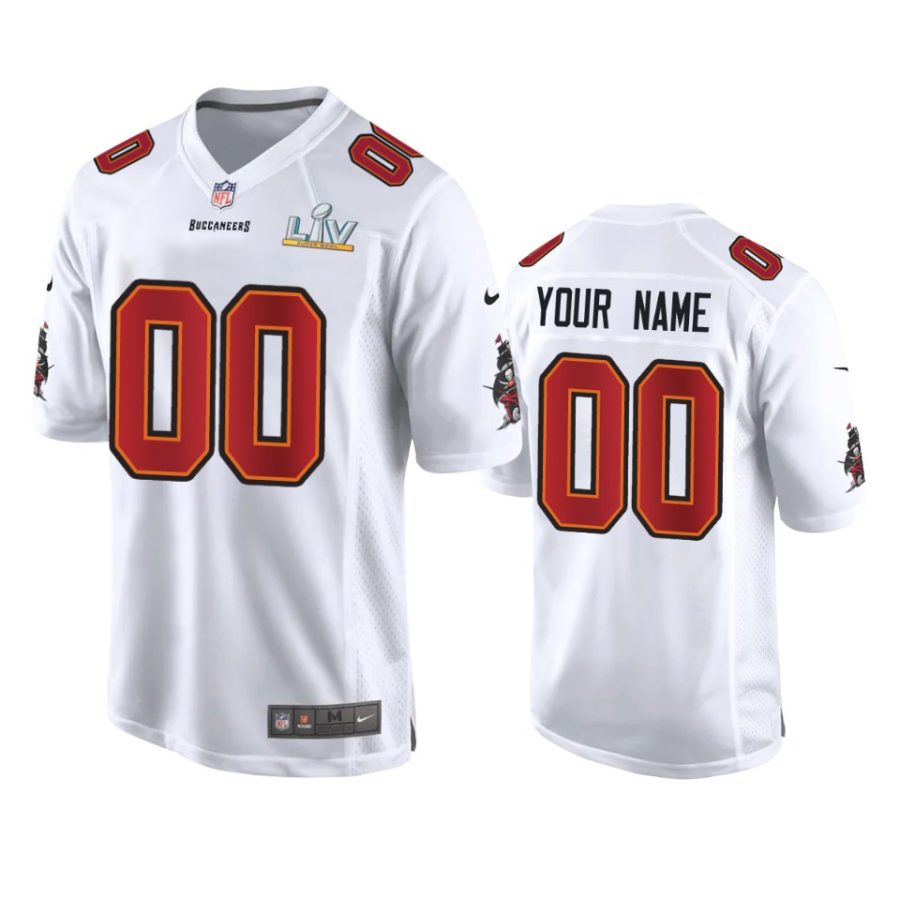 mens buccaneers custom white super bowl lv game fashion jersey