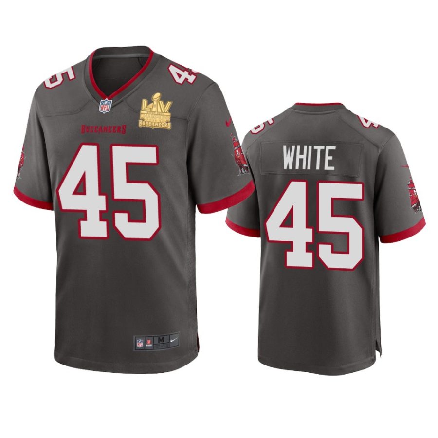 mens buccaneers devin white pewter super bowl lv champions game jersey