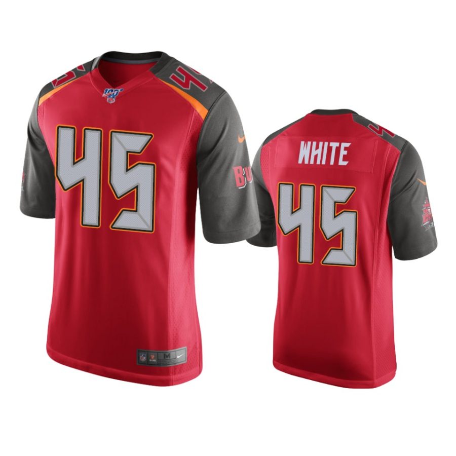 mens buccaneers devin white red 100th season game jersey