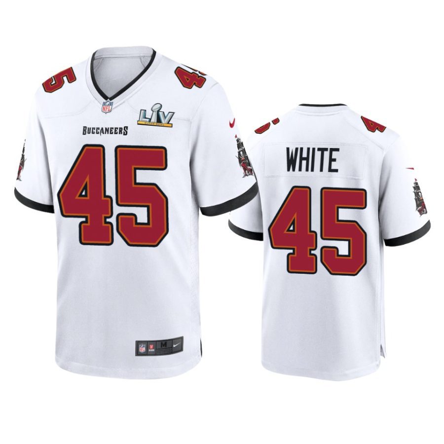 mens buccaneers devin white white super bowl lv game jersey