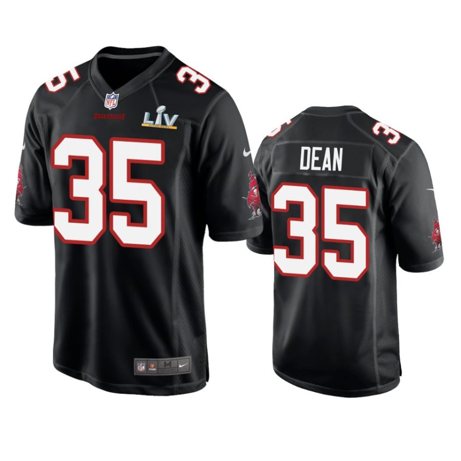 mens buccaneers jamel dean black super bowl lv game fashion jersey