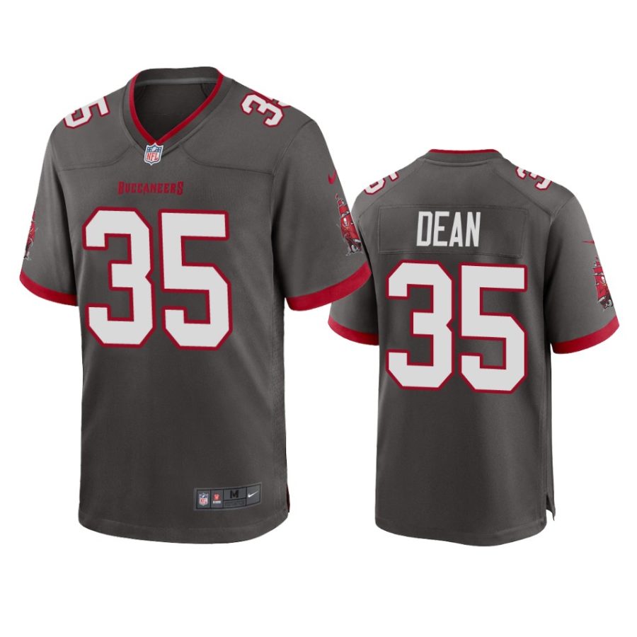 mens buccaneers jamel dean pewter 2020 game jersey