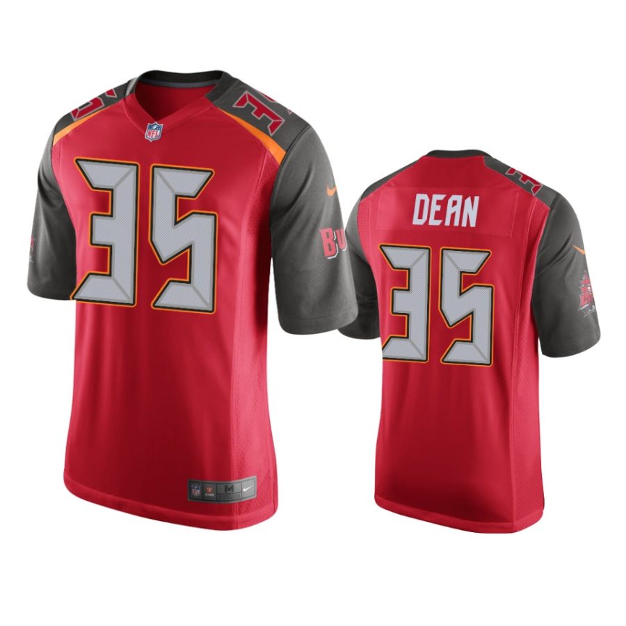 mens buccaneers jamel dean red game jersey